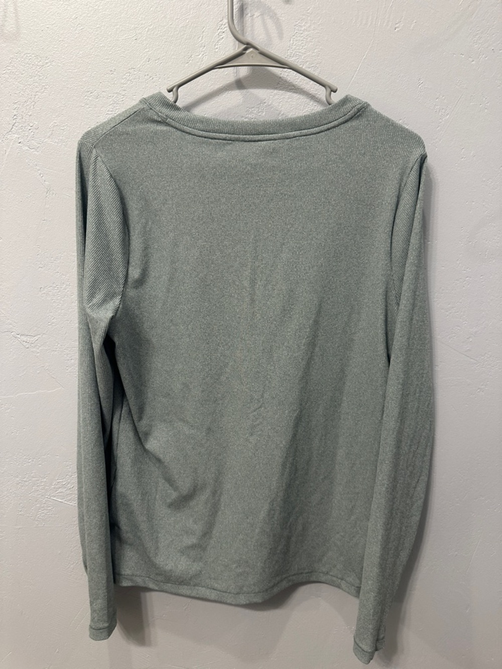 Athleta Long Sleeve Henley Top in Sage Green - Picture 2 of 4